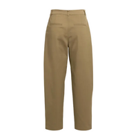 YAYA Womens Trouser Woven Straight Leg Sean Details Teak Brown