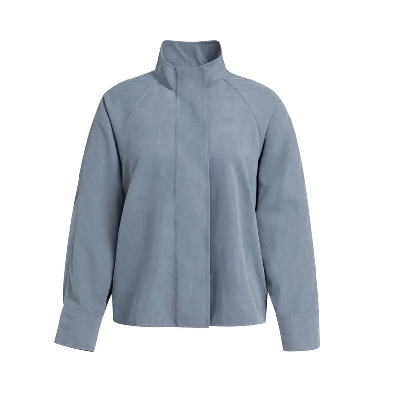 YAYA Womens Blouse High Neck Arctic Seal Grey