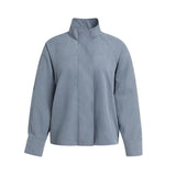 YAYA Womens Blouse High Neck Arctic Seal Grey