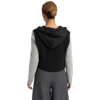 YAYA Womens Top Sleeveless Knitted Hole Black