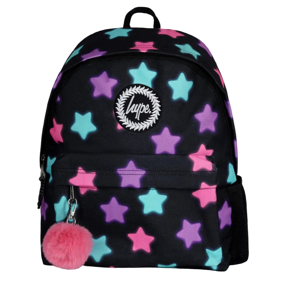 Hype Girls Backpack Black Star Glow