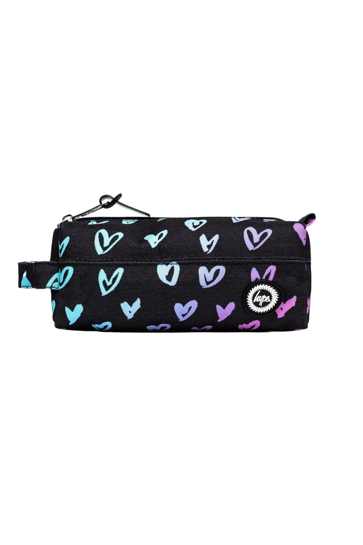 Hype pink scribble heart pencil case