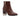 Zanni & Co Xinhe women's brown ankle boots with gold-tone zip and block heel