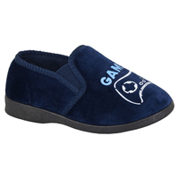 Zedzzz Boys Slipper Gamer Navy Blue