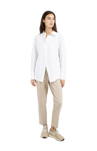 YAYA Womens A-Line Poplin Blouse Pure White