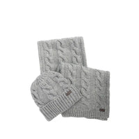 Barbour Mens Beanie/Scarf Jesmond Gift Set Mid Grey