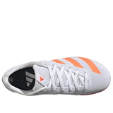 Adidas Junior Running Spikes JR4876 Cloud White/Lucid Orange/Silver Metallic