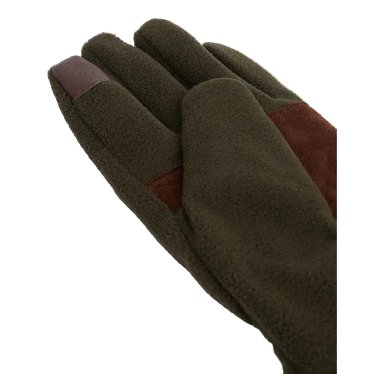 Barbour Coalford men's olive fleece gloves