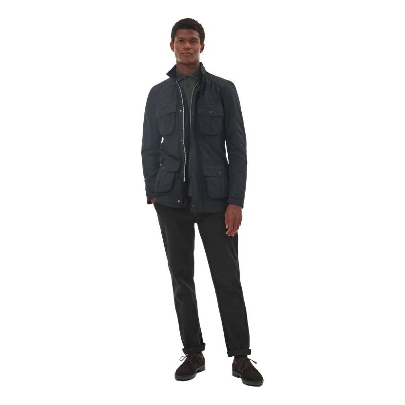 Barbour Mens Corbridge Wax Jacket Black Classic Donaghys