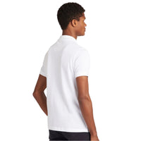 Barbour Mens Shirt Polo Tartan Pique Racing White