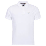 Barbour Mens Shirt Polo Tartan Pique Racing White
