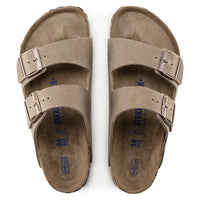 Birkenstock men's brown leather slip-on sandal