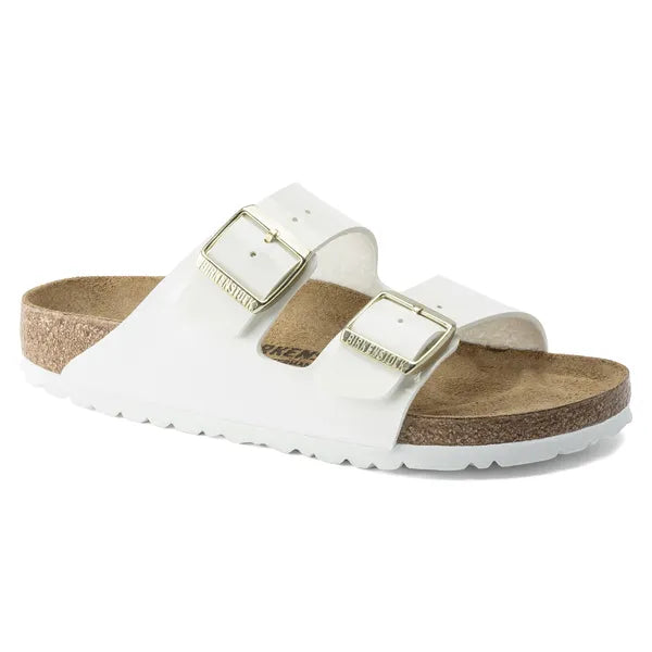 Birkenstock Womens Sandal Arizona Birko-Flor Patent White Patent