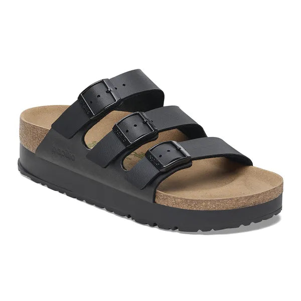 Birkenstock Womens Sandals Florida III Pap Flex Platform Black