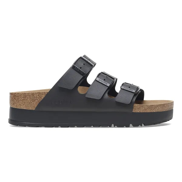 Birkenstock Womens Sandals Florida III Pap Flex Platform Black