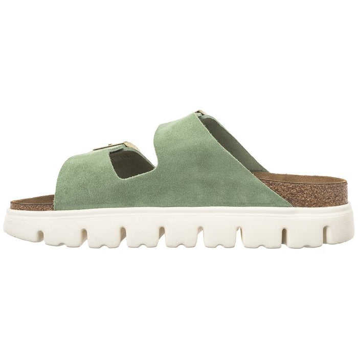 Birkenstock Womens Arizona Pap Chunky Sandal Green Tea