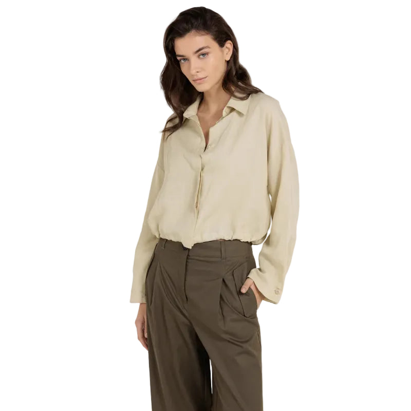 YAYA Womens Shirt 01-201209-604 Warm Dust Sand