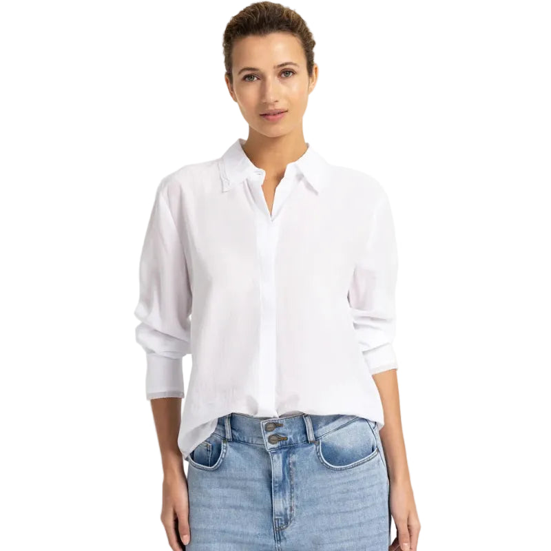 Yaya women's blouse in pure white