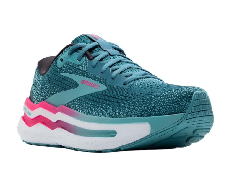 Brooks Womens Trainer Ghost Max 2 Storm Blue Knockout Pink Aqua Donaghys