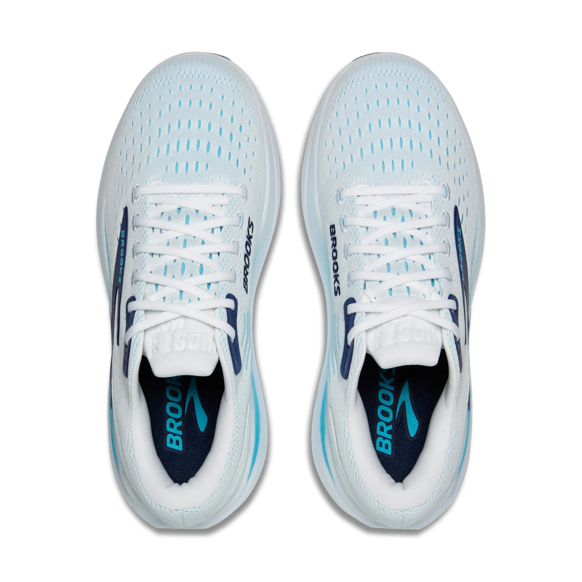 Brooks Mens Trainer Ghost Max 3 Bright White/Beacon Blue/Teal