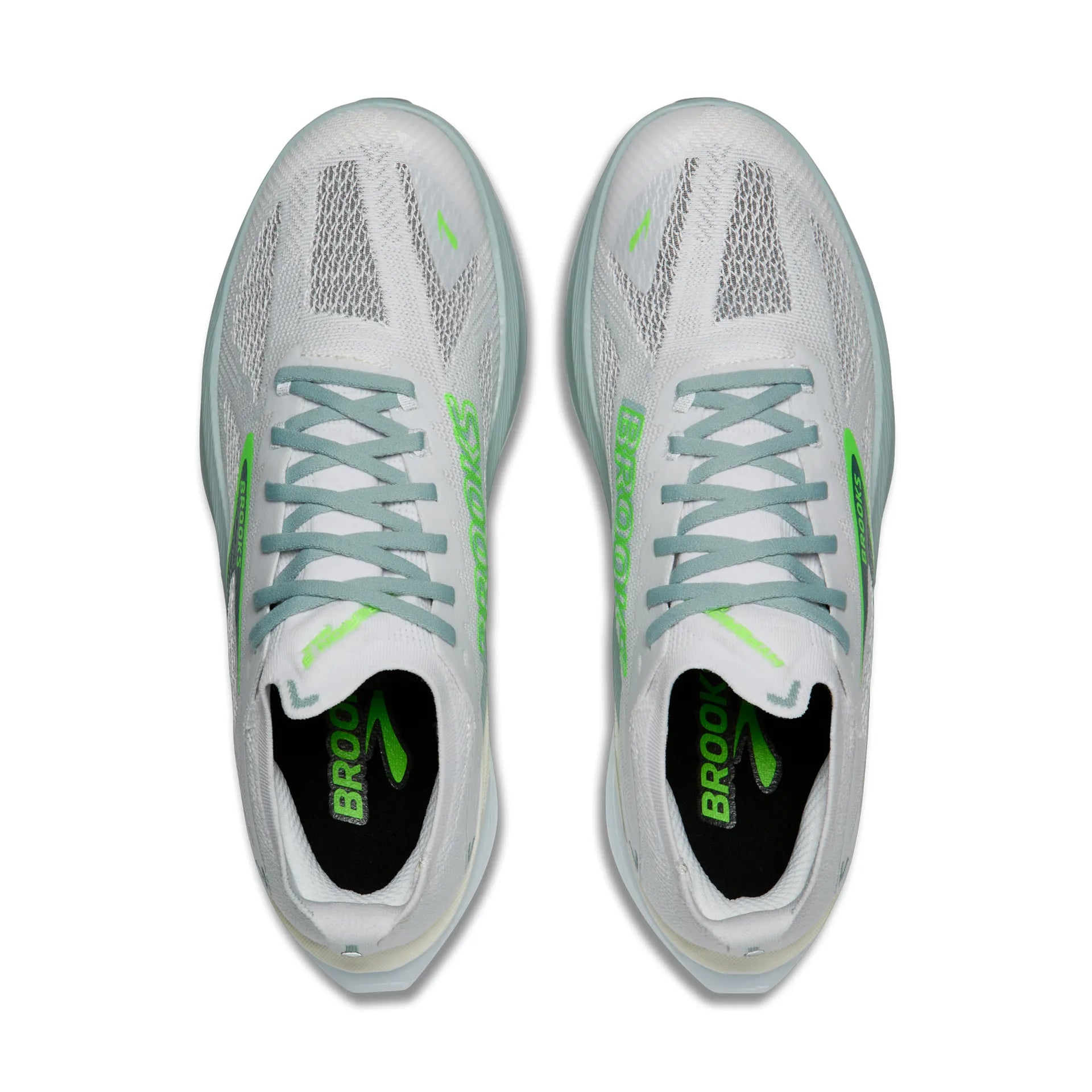 Brooks Mens Trainer Hyperion Max 3 White/Gray Mist/Green