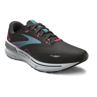 Brooks Womens Adrenaline GTS 23 GTX Trainer Black Knockout Pink Aqua