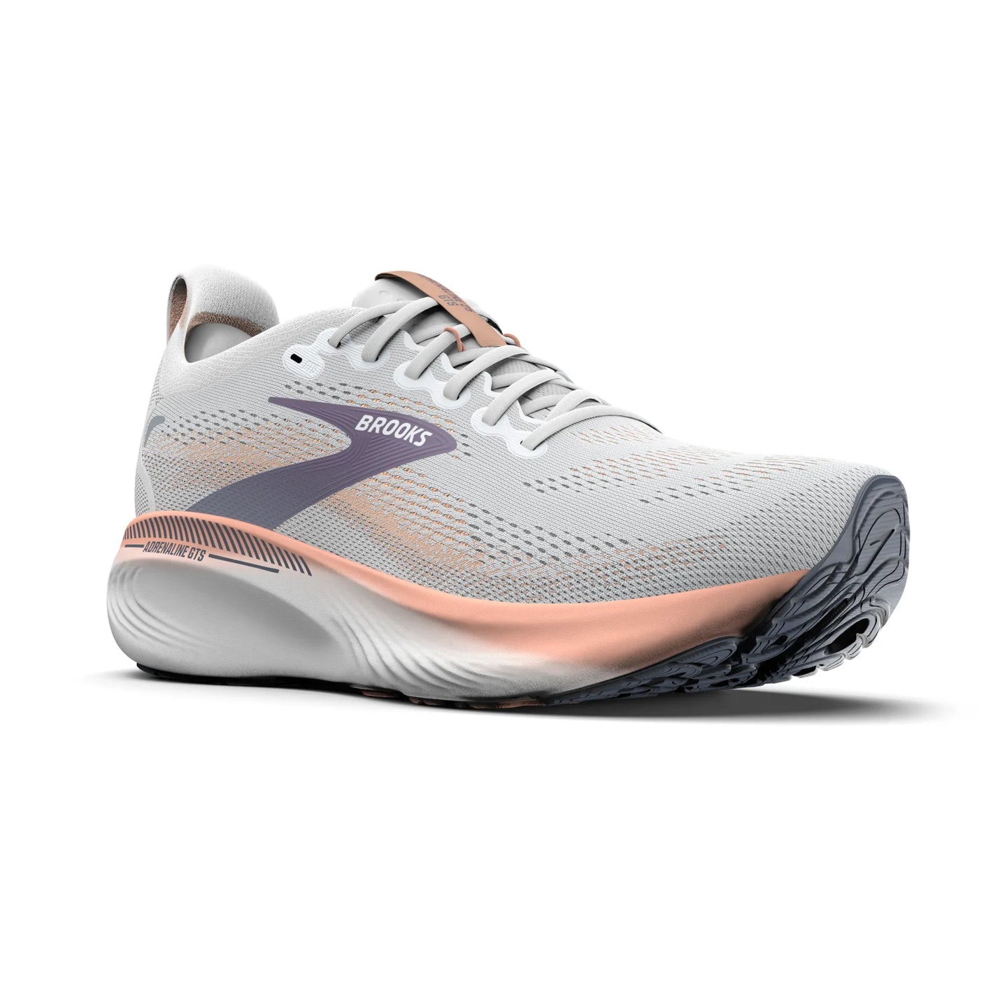 Brooks Womens Trainer Adrenaline GTS 25 Oyster Mushroom/Peach/Grape