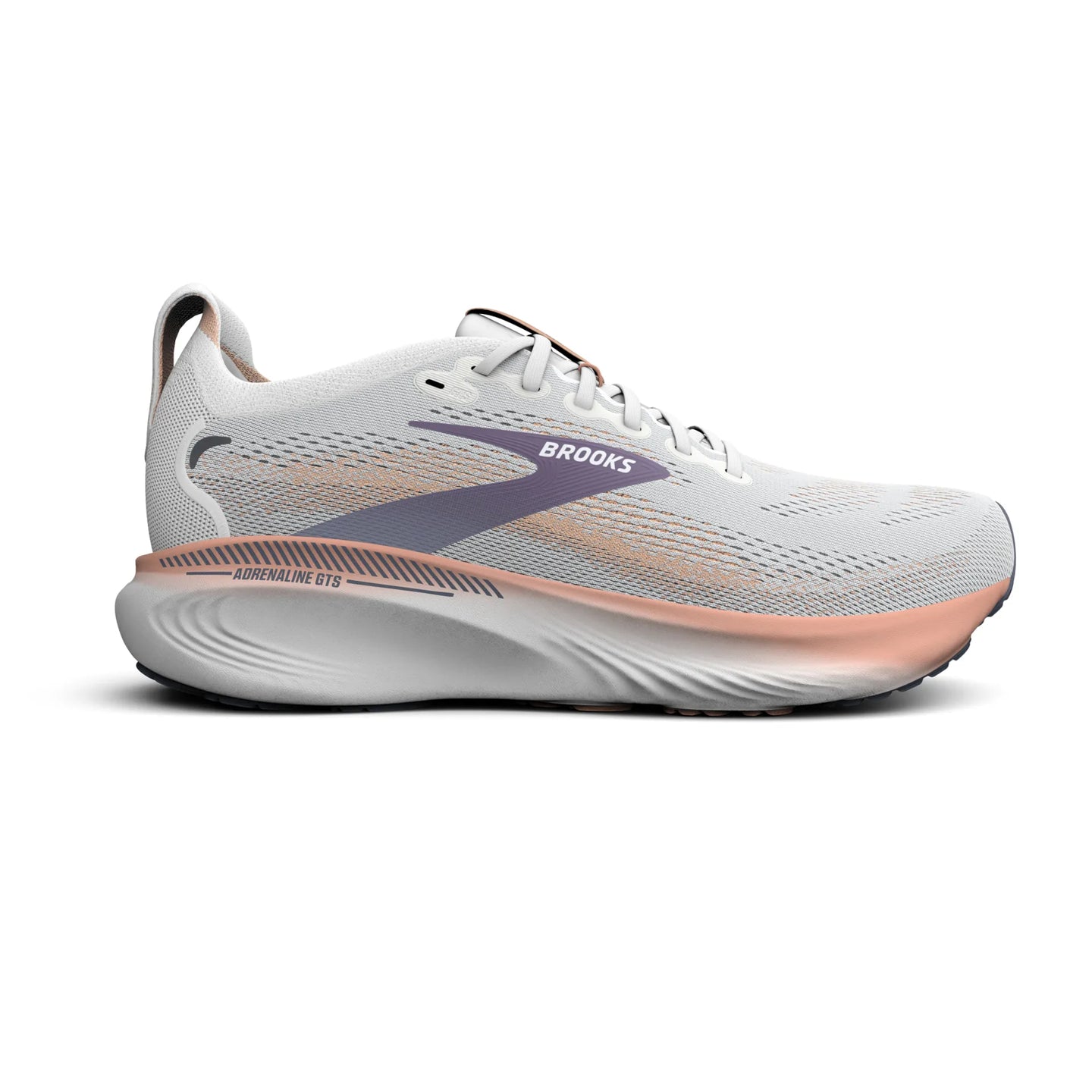 Brooks Womens Trainer Adrenaline GTS 25 Oyster Mushroom/Peach/Grape