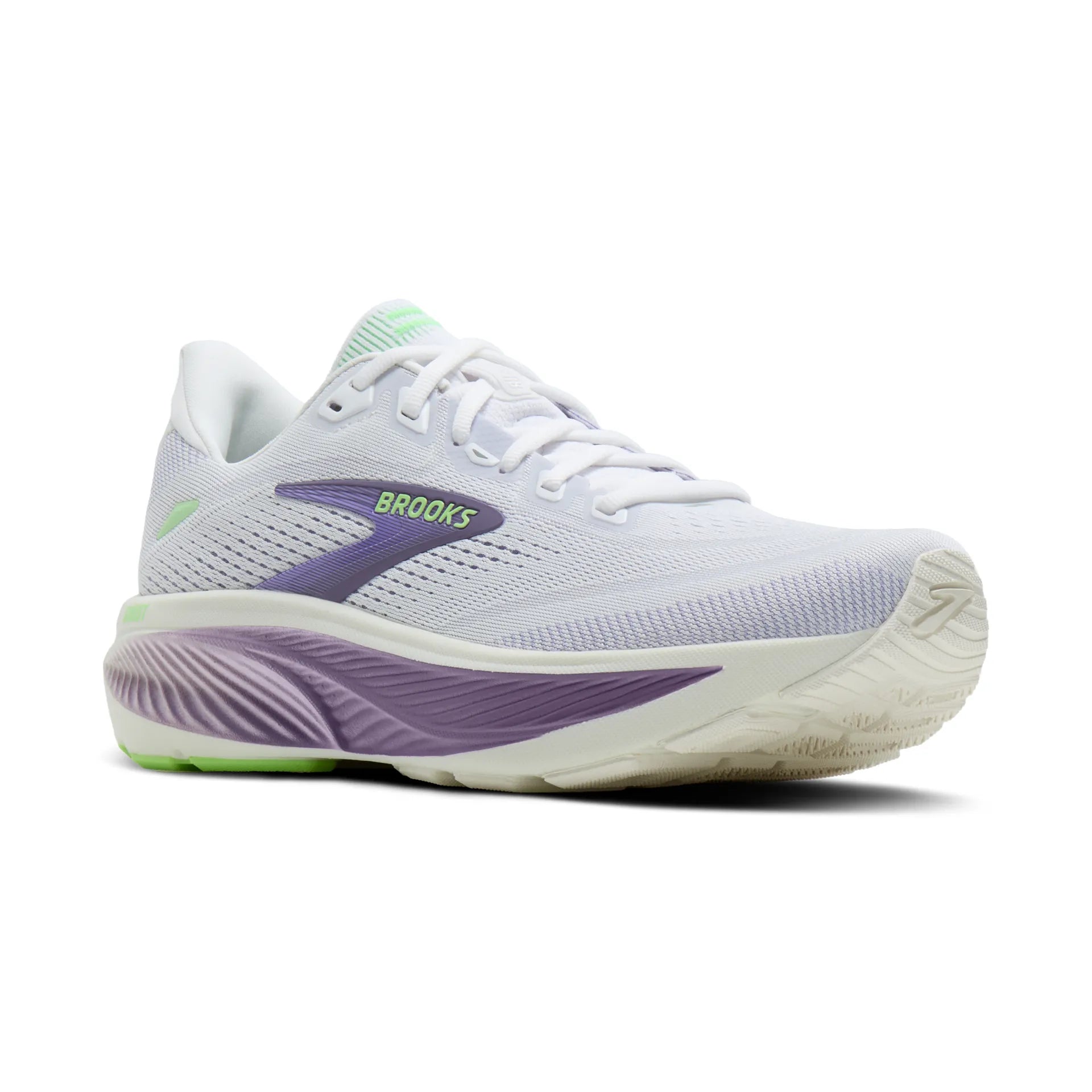 Brooks Womens Trainer Ghost 18 White/Purple Hebe/Green