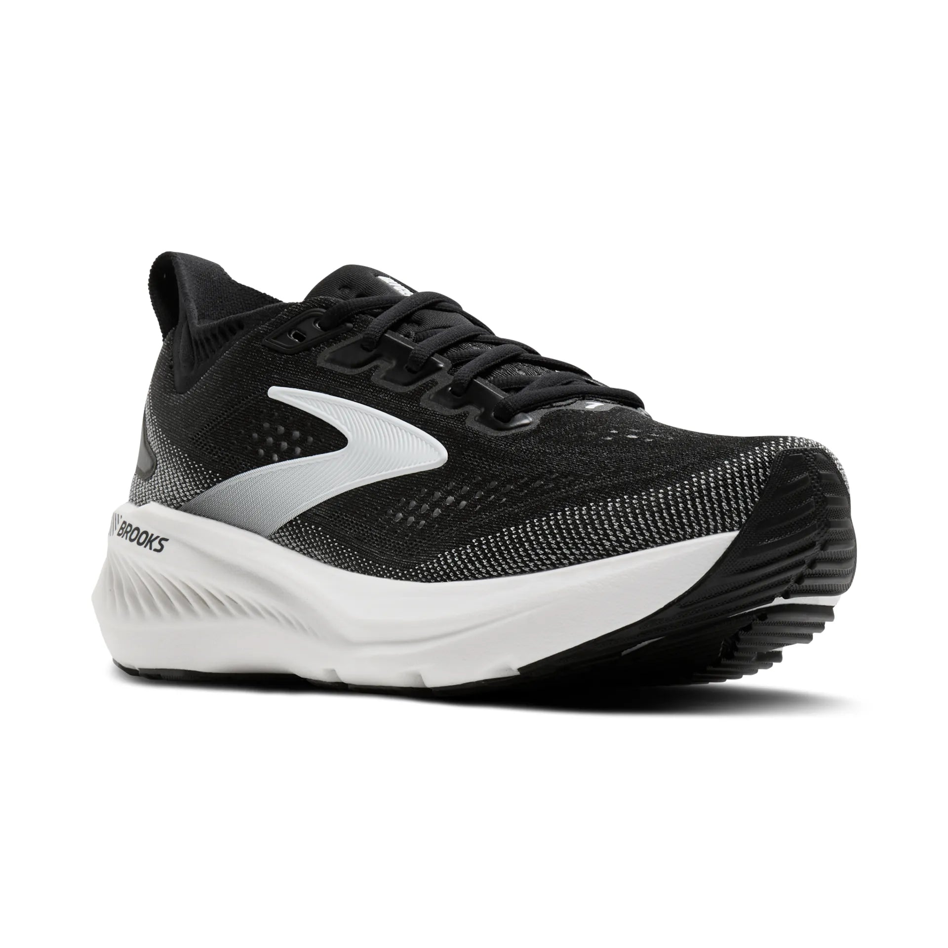 Brooks Womens Trainer Glycerin GTS23 Wide Fit Black/Grey/White
