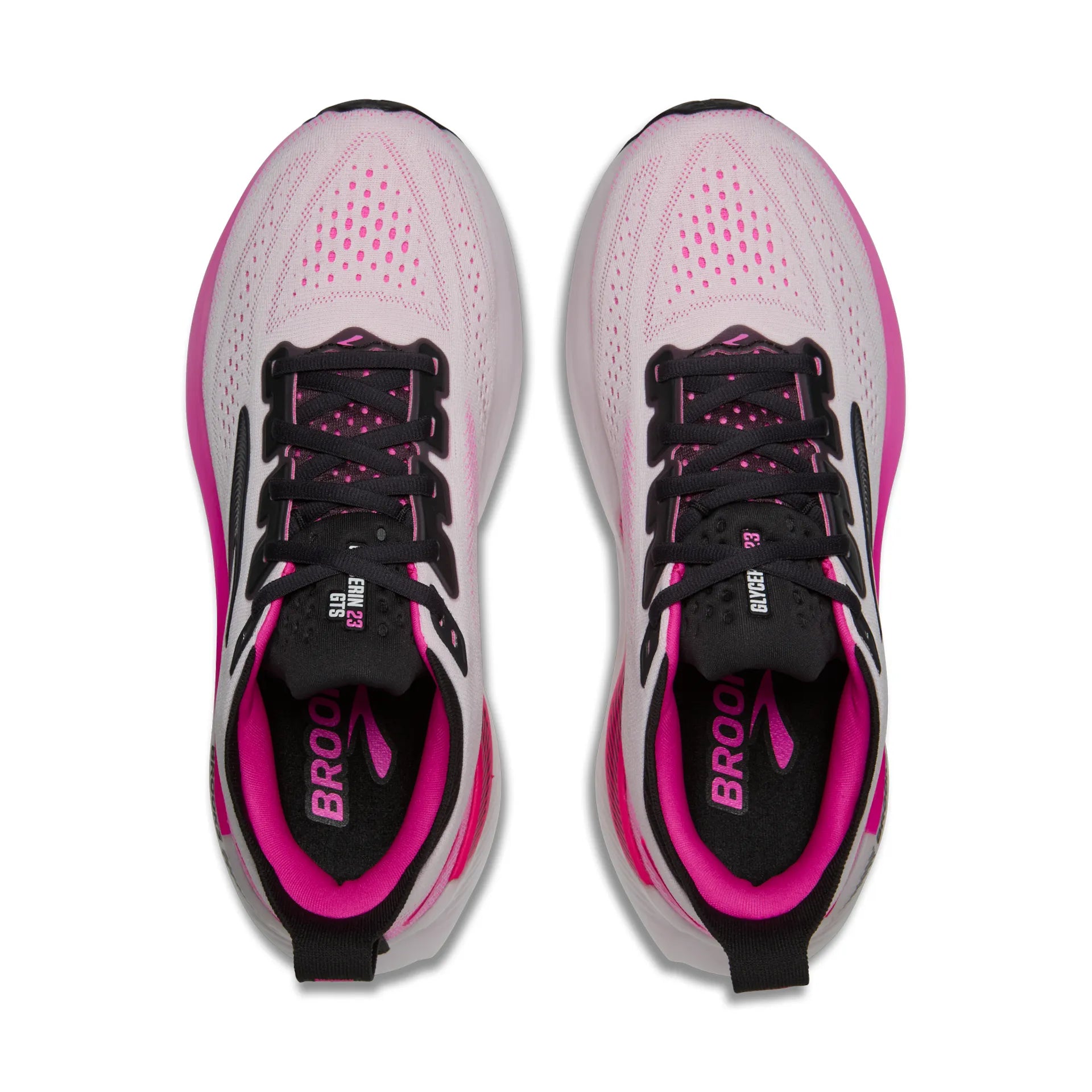Brooks Womens Trainer Glycerin GTS23 White/Phantom/Cyber Pink