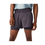 Brooks Mens Short High Point 5" 2-in-1 2.0 Dark Russet