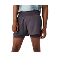 Brooks Mens Short High Point 5" 2-in-1 2.0 Dark Russet