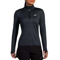 Brooks Womens Top ½ Zip Dash 2.0 HTR Black