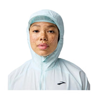 Brooks Womens Jacket Canopy Packable Stride Blue