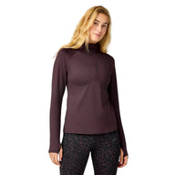 Brooks Dash 3.0 women's cocoa half-zip running top