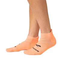 Brooks Ghost Lite cyber peach no show running socks, two pack