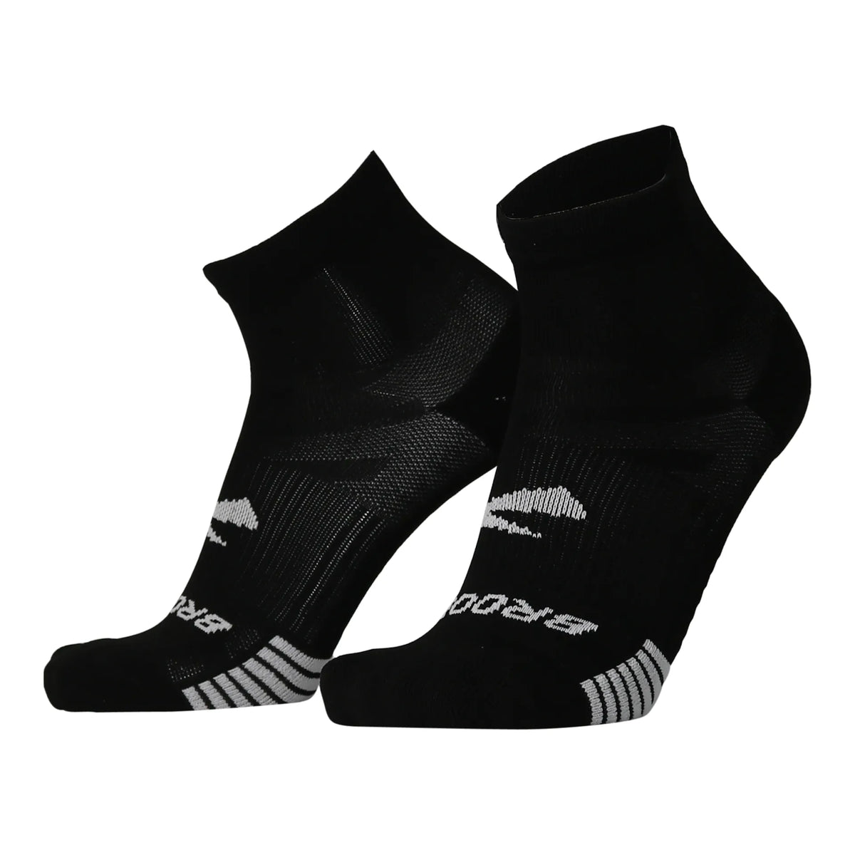 Brooks Ghost Lite black quarter running socks, two pack
