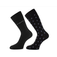 Bugatti Mens Socks 2 Pack Anchor Black - Donaghys