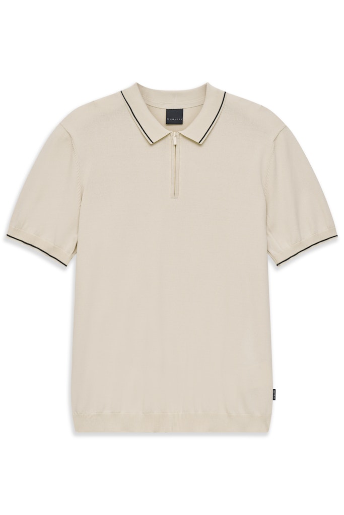 Bugatti Mens Polo Shirt Knit Beige