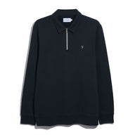 Farah men's navy polo shirt with zip