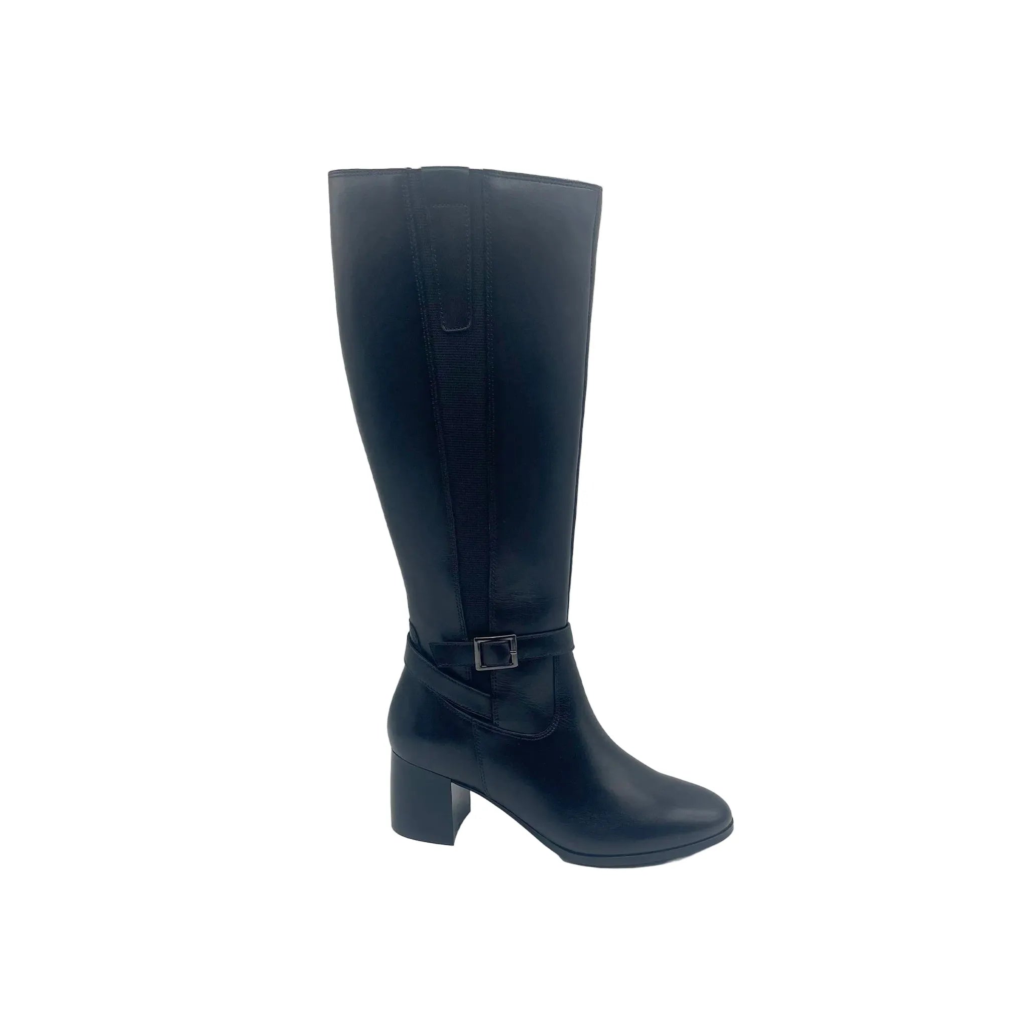 Dubarry women's black leather boot with zip