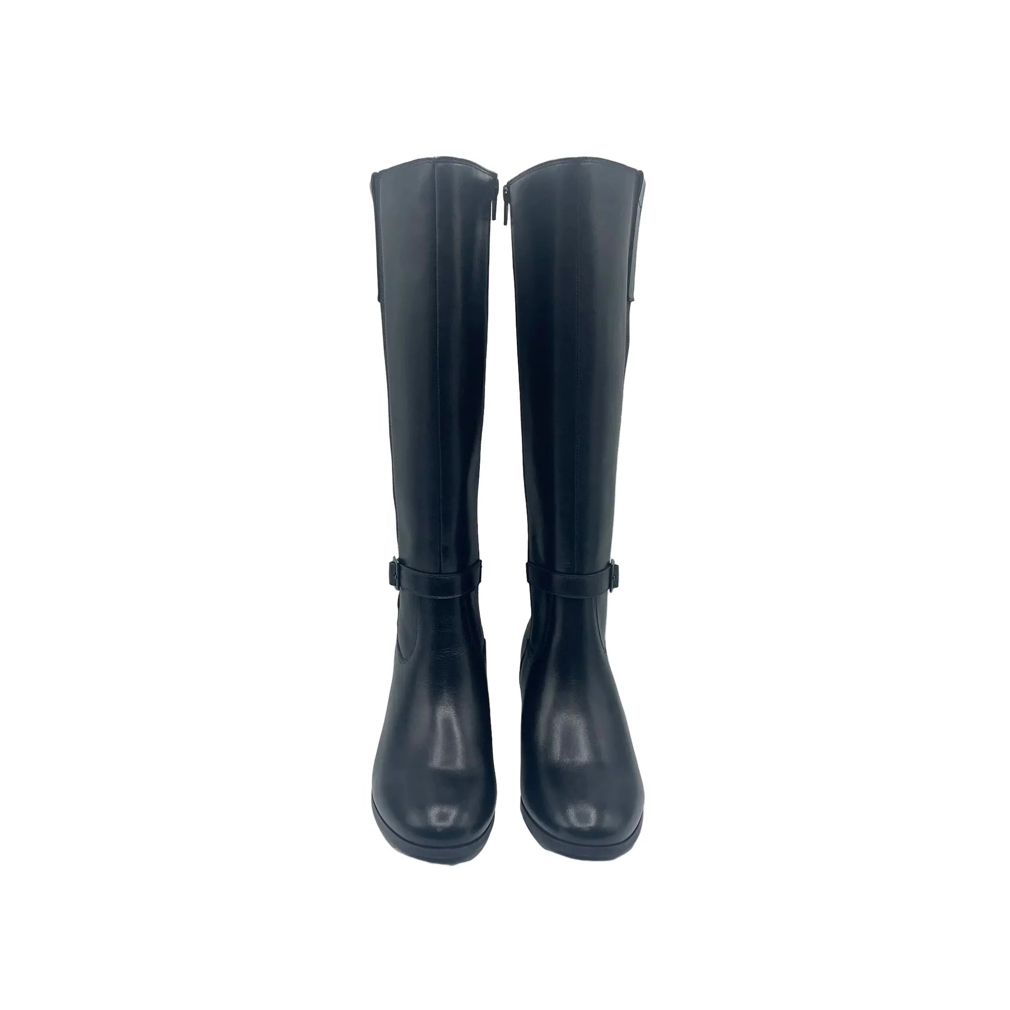 Dubarry women's black leather boot with zip