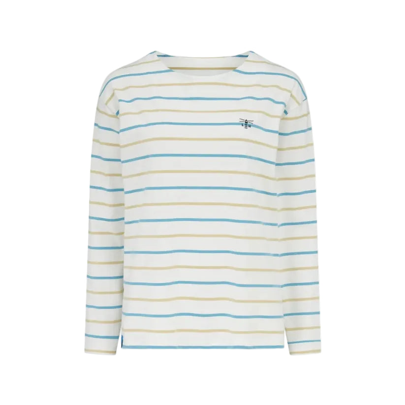 Lighthouse Womens Top Causeway L/S Blue/Clay Stripe