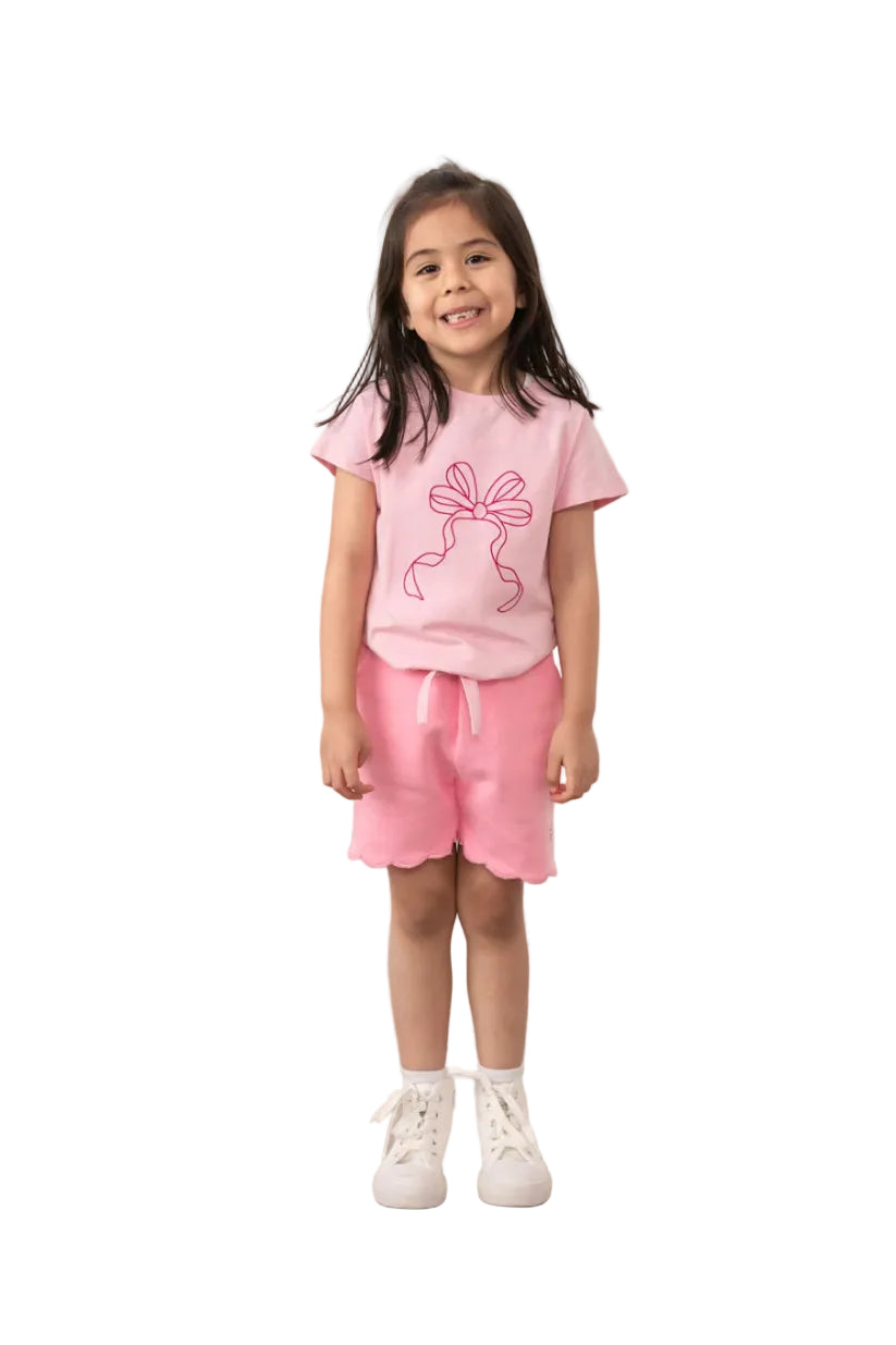 Lighthouse Girls Tie Top Causeway Pink Bow