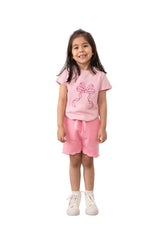 Lighthouse Girls Tie Top Causeway Pink Bow