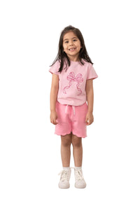 Lighthouse Girls Tie Top Causeway Pink Bow