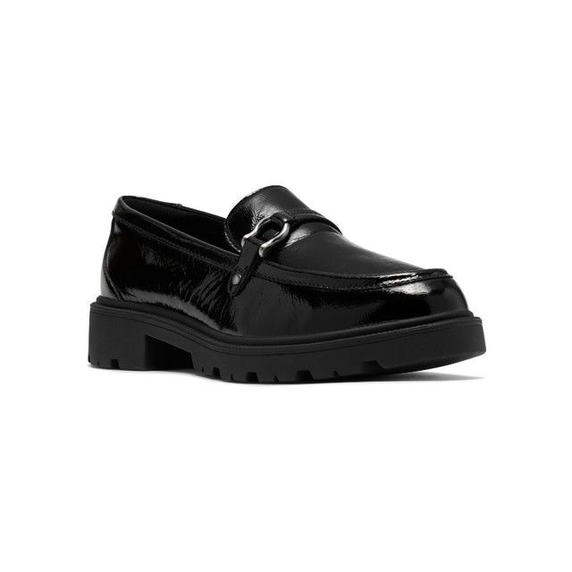 Clarks women's black patent loafer