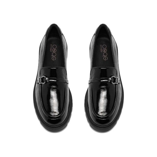 Clarks Womens Loafer Code L Step Black Patent
