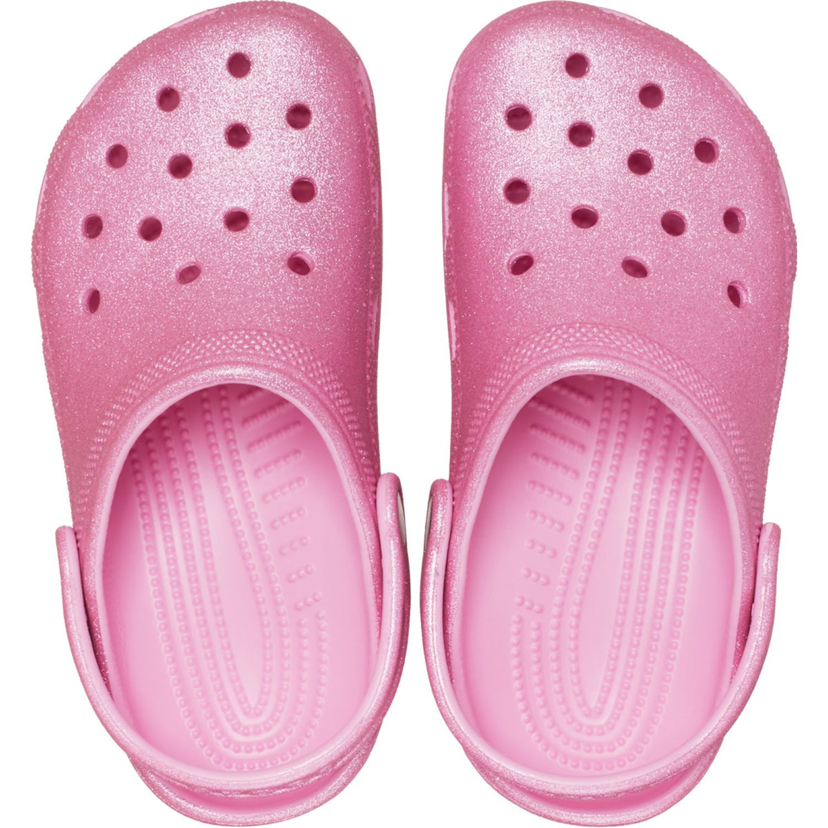 Croc Girls Toddler Classic Glitter Clog Pink Tweed Donaghys